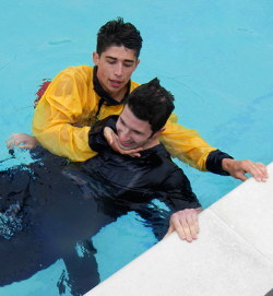 lifeguard in pool